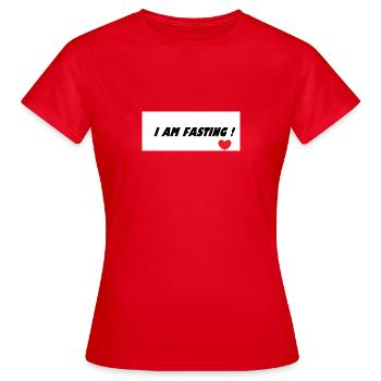 FAST - Women's T-Shirt - red - Front - AI Model Female 172 dark (172cm)