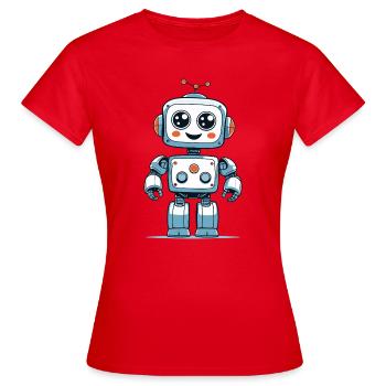 Petit robot spatial - T-shirt Femme - rouge - Devant - AI Model Female 172 dark (172cm)
