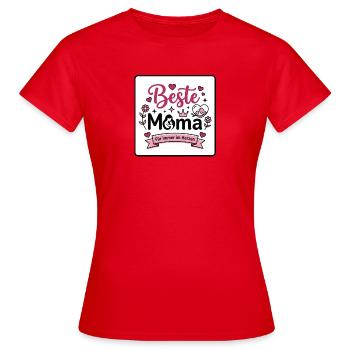 Beste Mama – Für Immer Im Herzen - Frauen T-Shirt - Rot - Vorne - AI Model Female 172 dark (172cm)