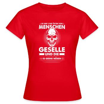 Geselle 2023 Geselle Geselle bestanden Geschenk - Frauen T-Shirt - Rot - Vorne - AI Model Female 172 dark (172cm)