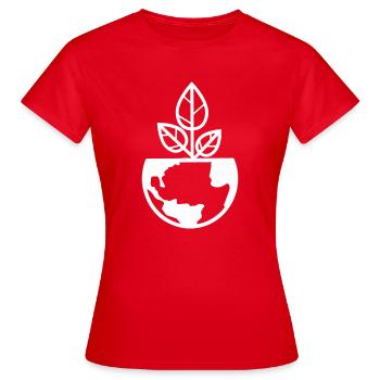 planet erde pflanze - Frauen T-Shirt - Rot - Vorne - AI Model Female 172 dark (172cm)