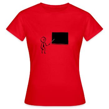 strichmann tafel - Frauen T-Shirt - Rot - Vorne - AI Model Female 172 dark (172cm)