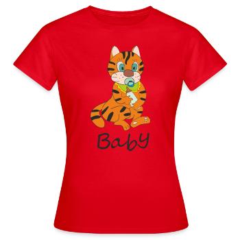 Kitten - Women's T-Shirt - red - Front - AI Model Female 172 dark (172cm)
