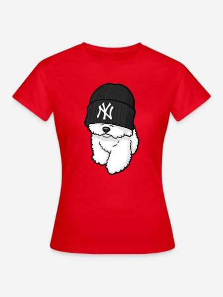 Hundemode Straße New York - Frauen T-Shirt - Rot