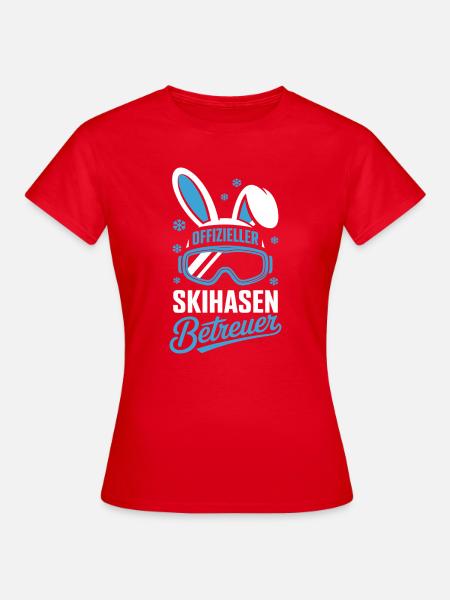Offizieller Skihasen Betreuer - Frauen T-Shirt - Rot