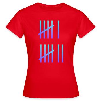 Six Sept Mèmes - T-shirt Femme - rouge - Devant - AI Model Female 172 dark (172cm)