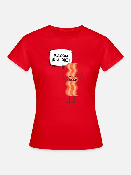 Speck auf einer humorvollen Diät - Frauen T-Shirt - Rot