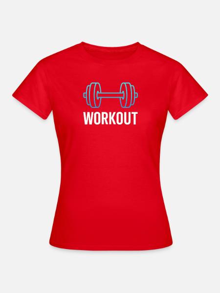 Neon-Workout-Hanteln - Frauen T-Shirt - Rot
