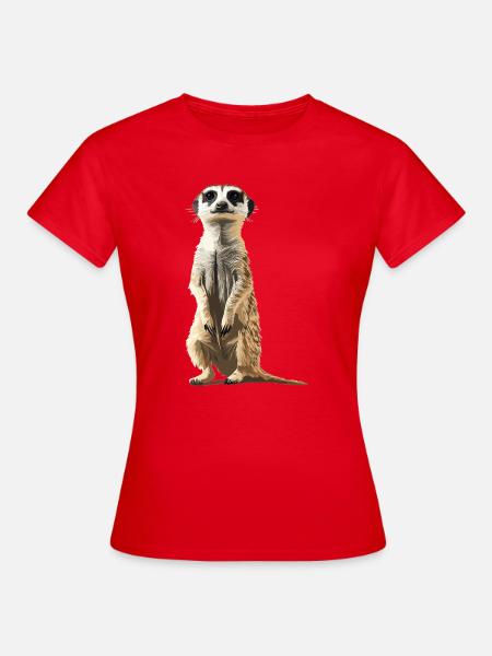 Meerkat Erdmännchen - Frauen T-Shirt - Rot