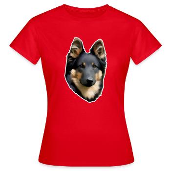 Bohemian Shepherd chodsky - Women's T-Shirt - red - Front - AI Model Female 172 dark (172cm)