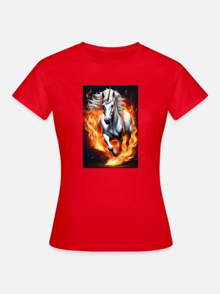 White Animals Einhorn - Frauen T-Shirt - Rot