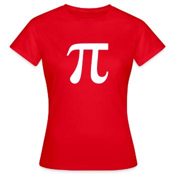 Pi - T-shirt Femme - rouge - Devant - AI Model Female 172 dark (172cm)