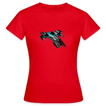 vaisseau spatial SZL1 - T-shirt Femme - rouge - Devant - AI Model Female 172 dark (172cm)