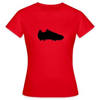 Soccer shoe - Women's T-Shirt - red - Front - AI Model Female 172 dark (172cm)