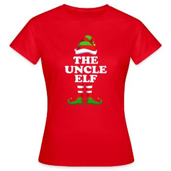 Uncle Elf Elf Christmas Gift - Women's T-Shirt - red - Front - AI Model Female 172 dark (172cm)