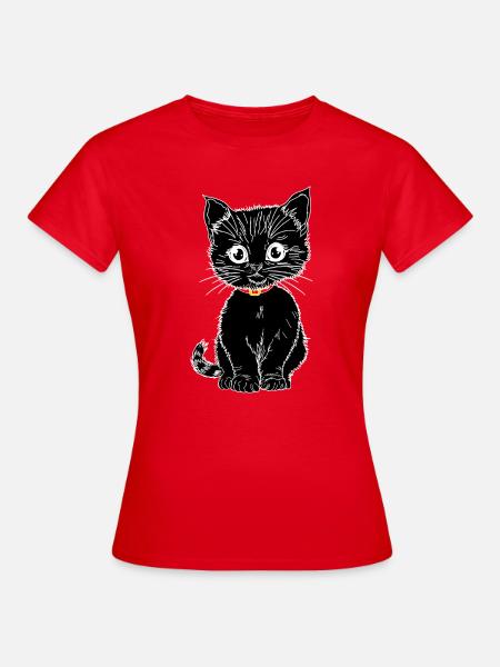 schwarz - Frauen T-Shirt - Rot