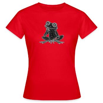 Art géométrique en fil de grenouille - T-shirt Femme - rouge - Devant - AI Model Female 172 dark (172cm)