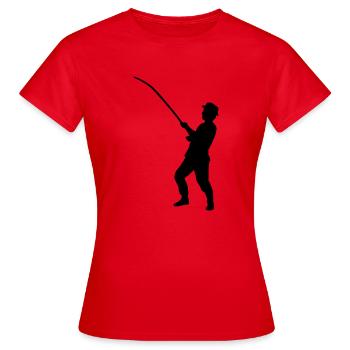 angler - T-shirt Femme - rouge - Devant - AI Model Female 172 dark (172cm)