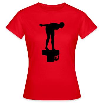 Nager - T-shirt Femme - rouge - Devant - AI Model Female 172 dark (172cm)