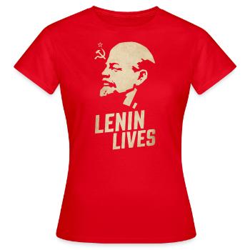 Lenin lebt - Frauen T-Shirt - Rot - Vorne - AI Model Female 172 dark (172cm)