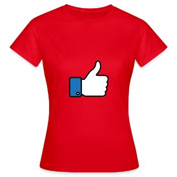Like a like! - Women's T-Shirt - red - Front - AI Model Female 172 dark (172cm)