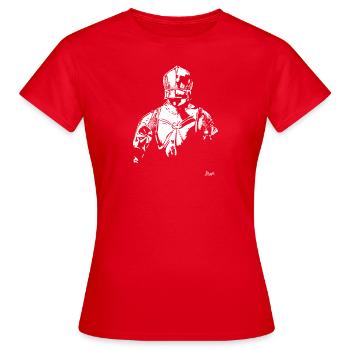 Gothic Knight - Frauen T-Shirt - Rot - Vorne - AI Model Female 172 dark (172cm)