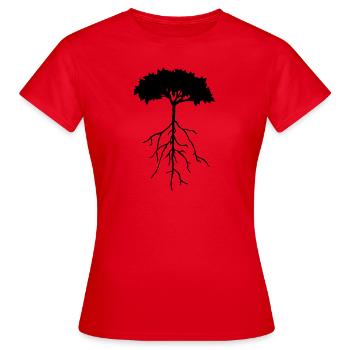 racine de l'arborescence - T-shirt Femme - rouge - Devant - AI Model Female 172 dark (172cm)