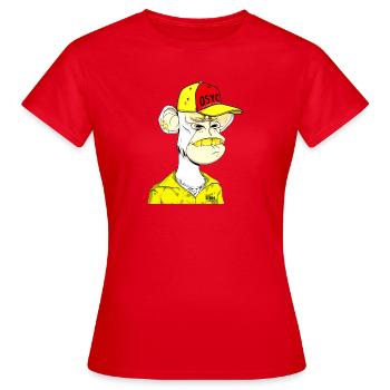 Bonnet de la Rebelle de la rue des singes - T-shirt Femme - rouge - Devant - AI Model Female 172 dark (172cm)