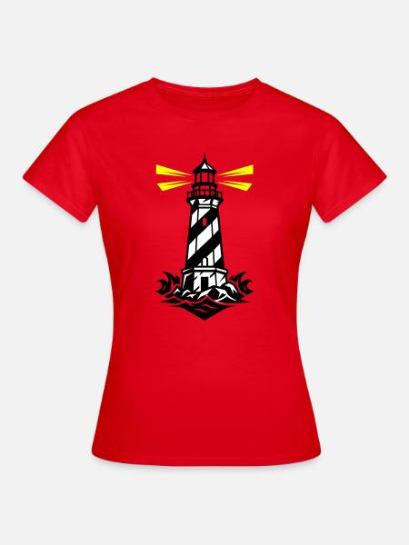 Leuchtturm Küste Symbol - Frauen T-Shirt - Rot