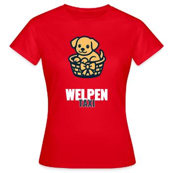 Chemise de chiot taxi – Cadeau pour la maman du chien, mignonne - T-shirt Femme - rouge - Devant - AI Model Female 172 dark (172cm)