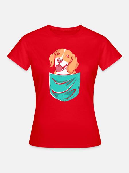 Beagle Mama Mutter Hundemama - Frauen T-Shirt - Rot