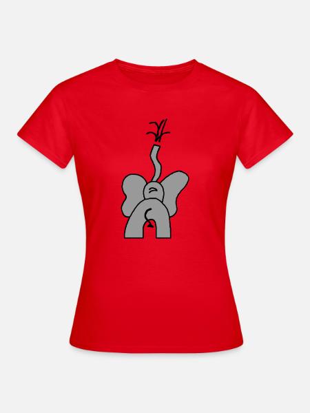 Elefant - Frauen T-Shirt - Rot