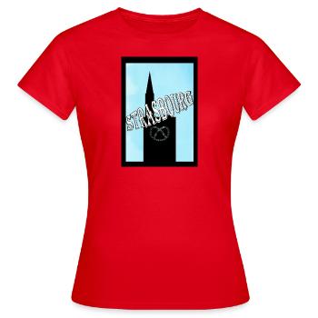 Straßburger Brezel im Elsass - Frauen T-Shirt - Rot - Vorne - AI Model Female 172 dark (172cm)