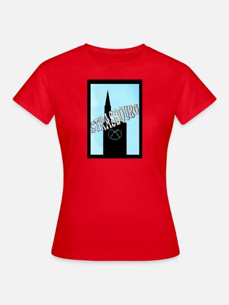 Strasbourg Alsace Pretzel Cathedral - Women's T-Shirt - red