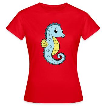 Hippocampe Hippocampe - T-shirt Femme - rouge - Devant - AI Model Female 172 dark (172cm)