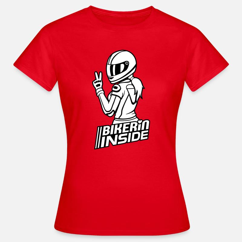 Biker inside (colors can be changed) - Women's T-Shirt - red