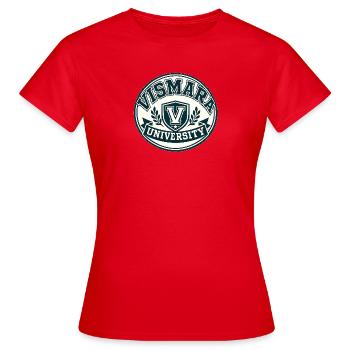 Schild der Universität Vismara - Frauen T-Shirt - Rot - Vorne - AI Model Female 172 dark (172cm)