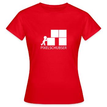 Pousseurs de pixels et fiers de cela ! - T-shirt Femme - rouge - Devant - AI Model Female 172 dark (172cm)