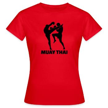 Muay Thai - T-shirt Femme - rouge - Devant - AI Model Female 172 dark (172cm)