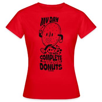 Donut - Frauen T-Shirt - Rot - Vorne - AI Model Female 172 dark (172cm)