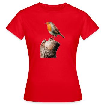 Robin - Women's T-Shirt - red - Front - AI Model Female 172 dark (172cm)