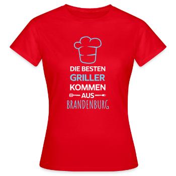 Les meilleurs barbecues viennent de Brandebourg / Grill - T-shirt Femme - rouge - Devant - AI Model Female 172 dark (172cm)