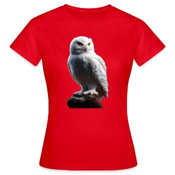 Chouette blanche Chouette Chouette Chouette Chouette Chouette Chouette des neiges - T-shirt Femme - rouge - Devant - AI Model Female 172 dark (172cm)