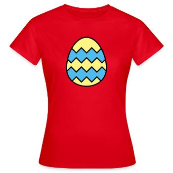 Oeuf de Pâques dentelé - T-shirt Femme - rouge - Devant - AI Model Female 172 dark (172cm)