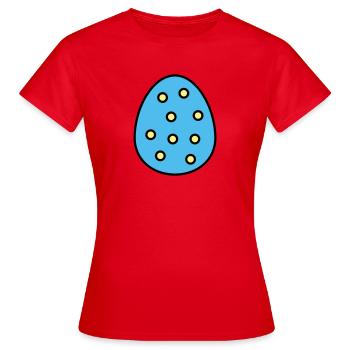 Osterei gepunktet - Frauen T-Shirt - Rot - Vorne - AI Model Female 172 dark (172cm)