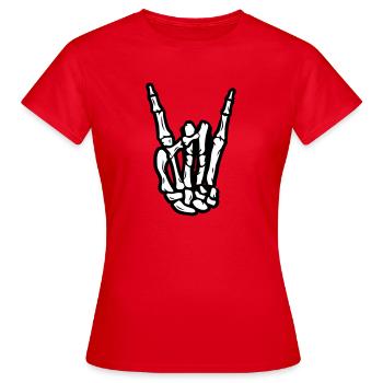 Devils Horn Rock Hand - Frauen T-Shirt - Rot - Vorne - AI Model Female 172 dark (172cm)