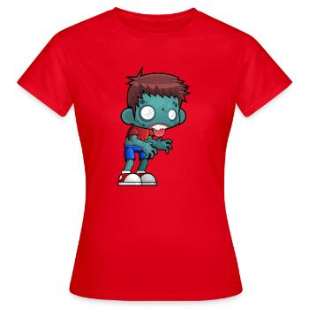 Zombie - Frauen T-Shirt - Rot - Vorne - AI Model Female 172 dark (172cm)