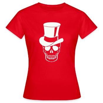Cylindre de crâne - T-shirt Femme - rouge - Devant - AI Model Female 172 dark (172cm)