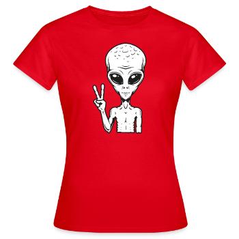 étranger - T-shirt Femme - rouge - Devant - AI Model Female 172 dark (172cm)