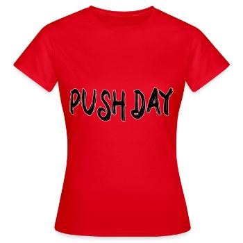 Jour de poussée - T-shirt Femme - rouge - Devant - AI Model Female 172 dark (172cm)